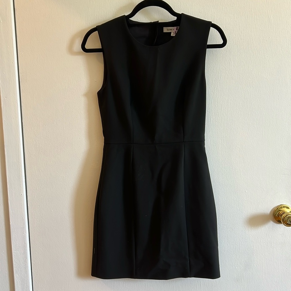 Elizabeth & James Black Mini Shift Dress